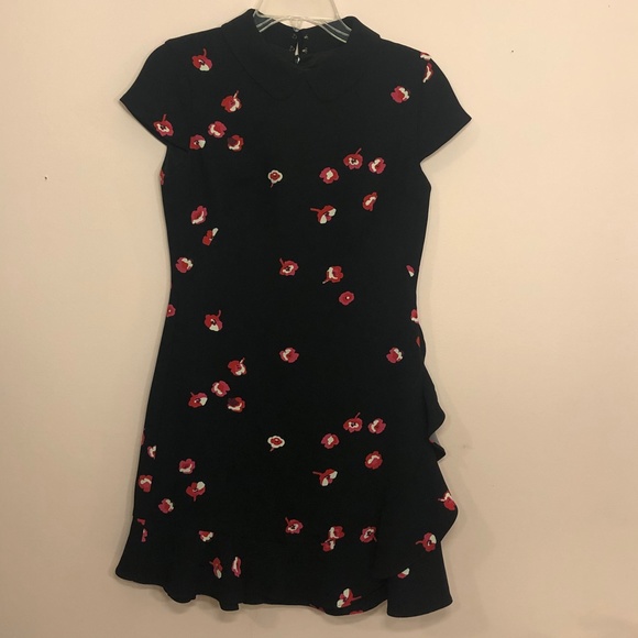 Kate Spade Floral Print Ruffle Collared Dress - Picture 2 of 10